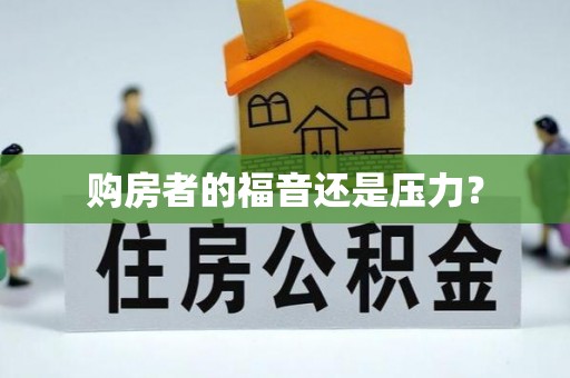 盐水购房者的福音还是压力？