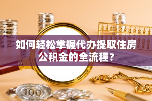 盐水如何轻松掌握代办提取住房公积金的全流程？